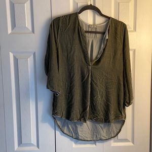 Grey rayon silk velvet cp shades tunic sz S